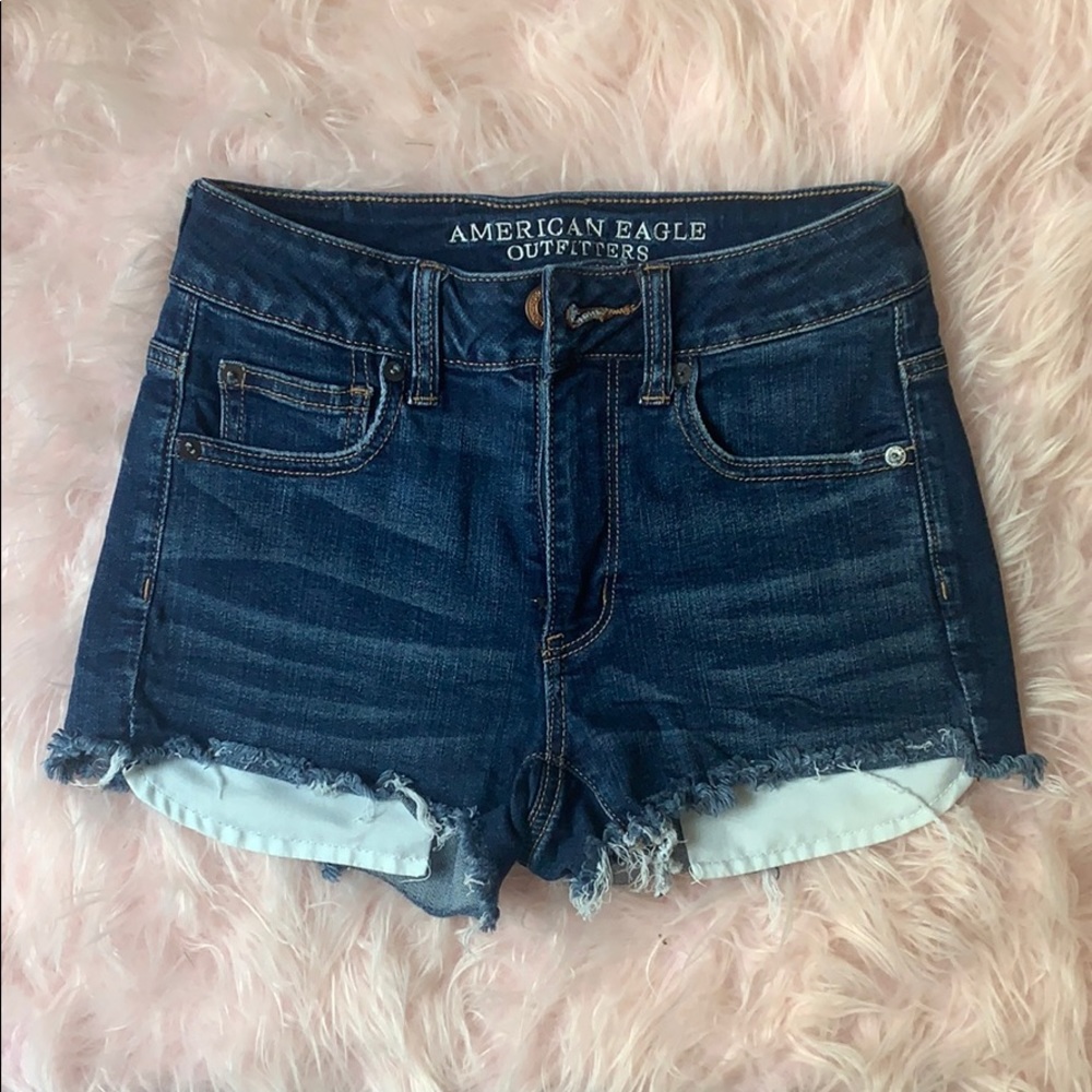 American Eagle High Rise Waist Denim Jean Shorts